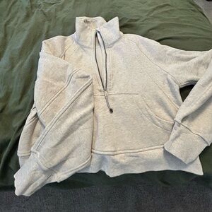 Scuba hoodie oversized half zip